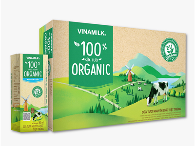 Sữa Tươi Tiệt Trùng Vinamilk 100% Organic - Thùng 48 hộp 180ml